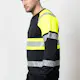 Sweatshirt Jobman Hel-Zip Varsel Svart/Gul V