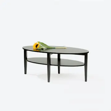 Soffbord Stenexpo Memphis Svart Ovalt Vardagsrumsbord 120cm