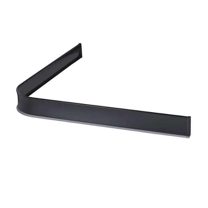 Duschsarg Leijma Stabil L-Form Svart