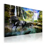 Tavla Arkiio Horse On The SkyBlue Waterfall Background