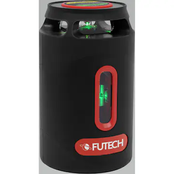 Krysslinjelasersats Futech Grön LL5505 Med 1x360° Horisontallinje