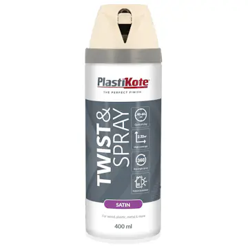 Sprayfärg Plasti-koteT&S Vit Halvblank 400 ml