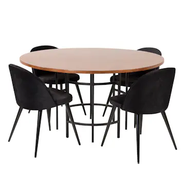 Matgrupp furniture/fashion Copenhagen med 4 Valentina Sammet Stolar