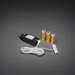 Batteriadapter Gnosjö Konstsmide Tillbehör Belysning AAx4 IP20 Vit