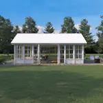 Växthus Landskap Grönska Sommar 30 kvm