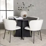 Matgrupp Venture Home Bootcut Ø110 cm med 4 st Edina stolar