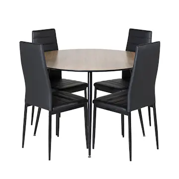 Matgrupp Venture Home Silvia med 4 Sly Stolar Runt