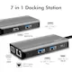 USB-C-Dockningsstation LogiLink 7-i-1 HDMI/VGA/RJ45/USB-C 100W PD