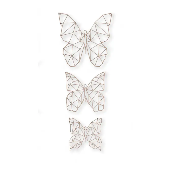 Metallkonst Art for the Home 3 Delar Fjäril Max