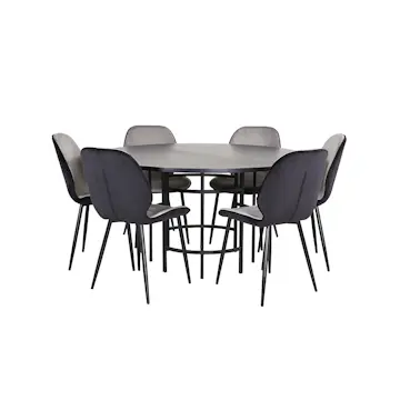 Matgrupp furniture/fashion Copenhagen Ø140 cm med 6 Emma Stolar