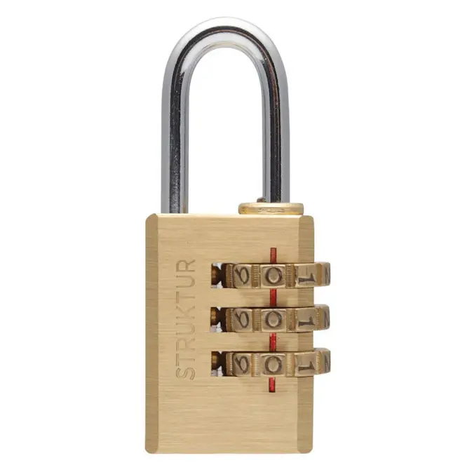 Kombinationshänglås Millers T Mässing