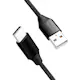 USB-C Ladd/synk-kabel LogiLink USB 2.0 15W 0,3 m Textil