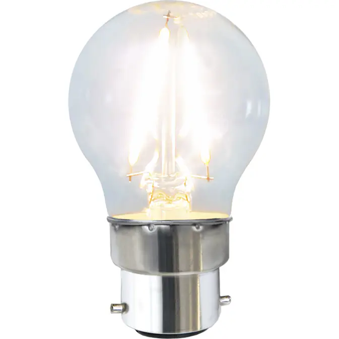 LED-lampa Star Trading Filament B22 G45 Klar 1,5W
