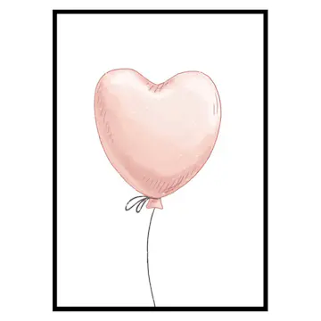 Poster Gallerix Heart Shaped Balloon