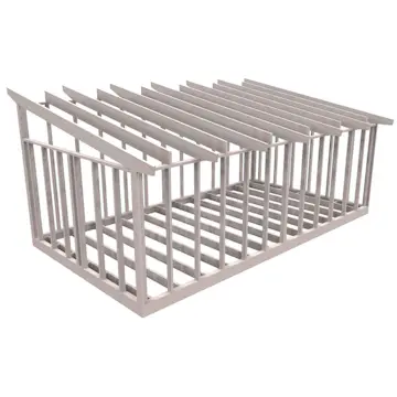 Attefallsstomme Byggstommar 10 grader 7200x3940 mm Lösvirke