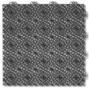 Golvplatta Bergo XL Graphite Grey Golvtrall i Plast