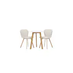 Matgrupp Venture Home Leonora Ø65 cm med 2 st Lilja stolar