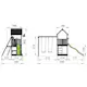 Lektorn Jungle Gym Club inkl. swing module xtra och rutschkana, grundmålat svart