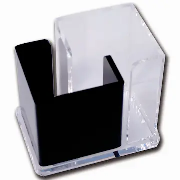 Pennhållare KEBA Dubbel G Svart/Transparent