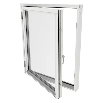 Sidohängt Fönster Outline 3-Glas Trä