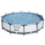 Poolpaket Bestway Steel Pro Max Ø3,66m 76cm Stålramspool Ovanmark med Filterpump