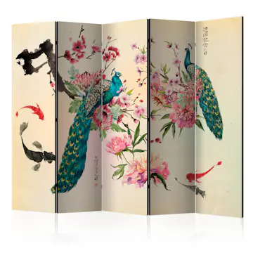 Rumsavdelare Skärmvägg Arkiio Peacock Love II 225x172 cm