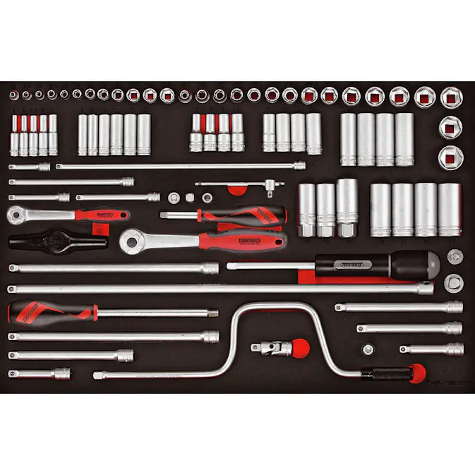 Hylsnyckelsats 86 delar med 1/4 tum och 3/8 tum fyrkantsfäste Teng Tools TTESK86