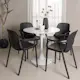 Matgrupp Venture Home Hamden Ø80 cm med 4 Baltimore stolar