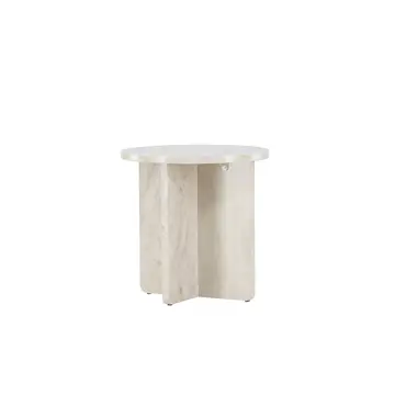 Sidobord Venture Home Ålesund Låg Runt Bord/Piedestal med Marmorlook