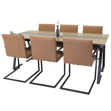 Matgrupp Venture Home Jane med 6 Asta Stolar