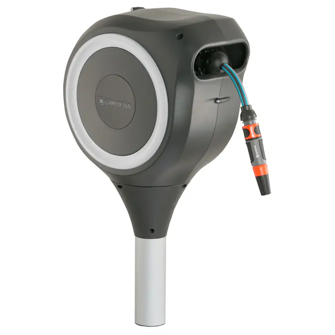 Slangbox Gardena Altan RollUp M 20m Vit