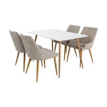 Matgrupp Basic Home Pontus Rektangulärt Matbord 120 cm med 4 Pelle Matstol