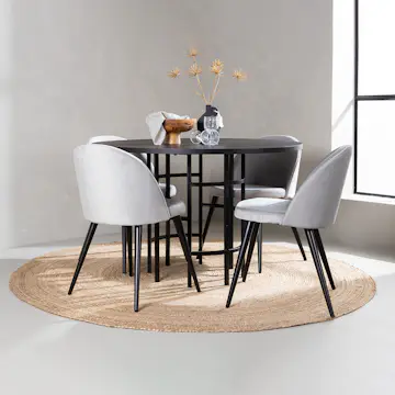 Matgrupp Venture Home Copenhagen med 4 Velvet Stolar