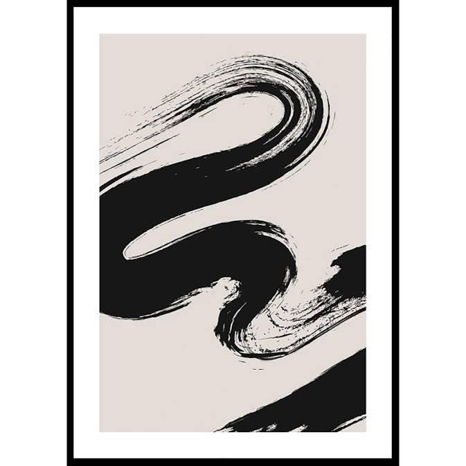 Poster Gallerix Abstract Black River