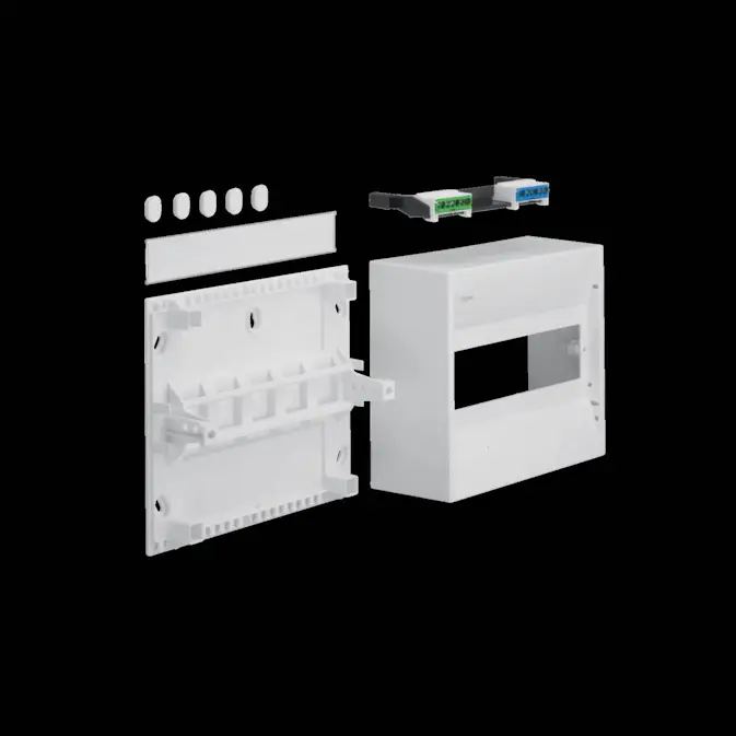 Plastkapsling Hager Minigamma 1 Rad Utanpåliggande IP30