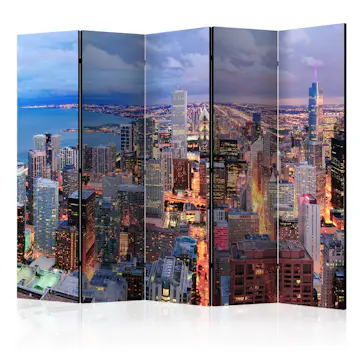 Rumsavdelare Skärmvägg Arkiio Illuminated Chicago II 225x172 cm