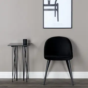 Matstol Venture Home Velvet Svart Ben