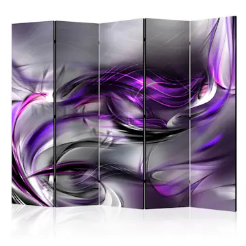 Rumsavdelare Skärmvägg Arkiio Purple Swirls II 225x172 cm