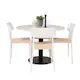 Matgrupp Venture Home Roxanna Vit Bord med 4 Peggy Stolar