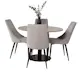 Matgrupp Venture Home Roxanna Grå Bord med 4 Laura Stolar Manchester
