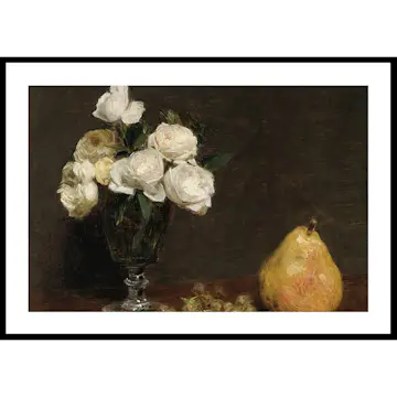 Poster Gallerix Still Life With Roses And Fruit By Henri Fantin-Latour