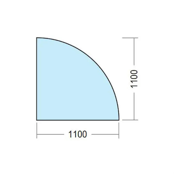 Golvplåt Kaminexperten 1100 x 1100 Hörn