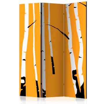Rumsavdelare Skärmvägg Arkiio Birches On The Orange Background 135x172 cm