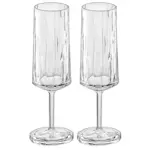 Champagneglas Koziol Club No. 14 100 ml Crystal Clear 2-pack