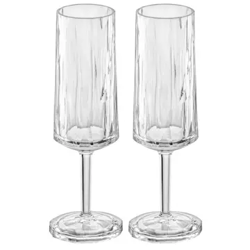 Champagneglas Koziol Club No. 14 100 ml Crystal Clear 2-pack