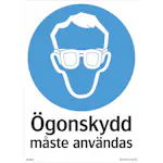 Skylt Systemtext Ögonskydd 210x297 mm Plast