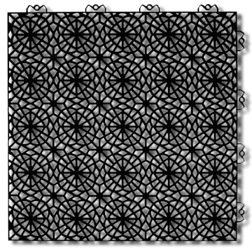 Golvplatta Bergo XL Black Golvtrall i Plast