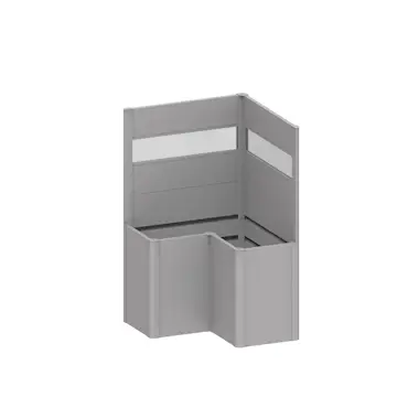 Skärmvägg Biohort till Belvedere Planteringslåda med Akrylglas 91x102x102 cm