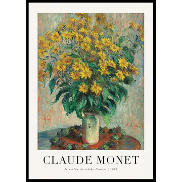 Poster Gallerix Jerusalem Artichoke Flowers 1880 By Claude Monet