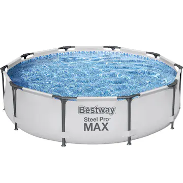 Stålramspool Bestway Steel Pro Max Ø3m Ovanmarkspool Grå